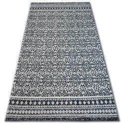 Covor Structural SIERRA G5018 țesute plate albastru - frize, caro