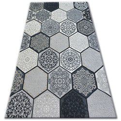 Covor Structural SIERRA G5013 țesute plate gri - Zig zag, etnic