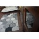 Koberec LISBOA Carpet LISBOA 27212/356 Šesťúholník Plást Medu sivá