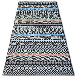 Modern MEFE carpet 6184 Paving brick - structural two levels of fleece dark grey 