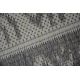 Alfombra MEFE moderna 8722 Líneas vintage - Structural dos niveles de vellón gris / blanco 