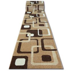 Alfombra de pasillo HEAT-SET FRYZ FOCUS - F240 Cuadrados beige/color cappuccino