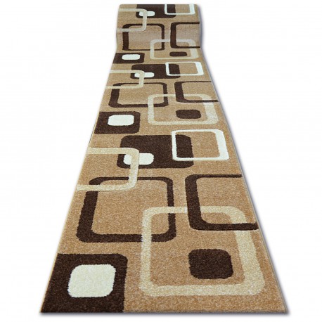 Tapis de couloir HEAT-SET FRYZ FOCUS - F240 beige CARRÉS cappuccino