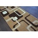 Runner HEAT-SET FRYZ FOCUS - F240 beige SQUARES cappuccino