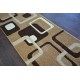 Tapis de couloir HEAT-SET FRYZ FOCUS - F240 beige CARRÉS cappuccino