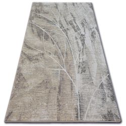 Alfombra MEFE moderna 8724 Ornamento vintage - Structural dos niveles de vellón gris 