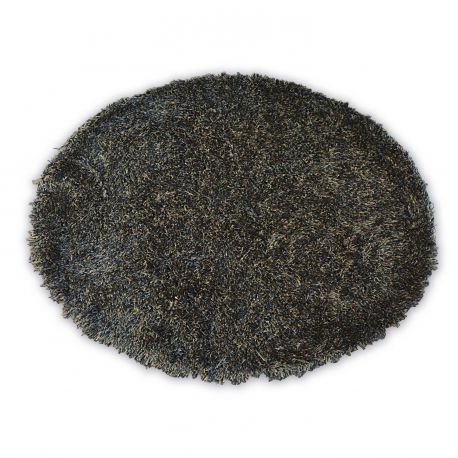 Kulatý koberec LOVE SHAGGY model 93600 černý/hnedy