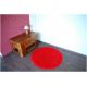 TAPPETO cerchio SHAGGY 5cm rosso