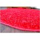 Kulatý koberec SHAGGY 5 cm červený