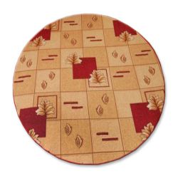 TAPIS CERCLE POLKA bordeaux