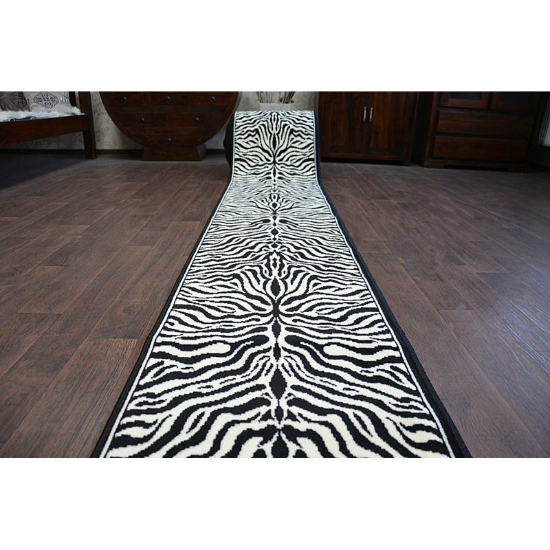 Modern Hall Carpet Runner BCF BASE Triangles grey black 60-120cm extra long RUGS 