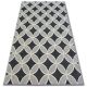 Kulatý koberec BERBER SYLA B752, krémový s tečky - střapce, Maroko, Shaggy