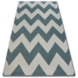 Alfombra SKETCH - FA66 Zigzag turquesa/crema