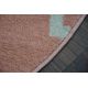 Tappeto SKETCH cerchio - F343 rosa crema marocco trifoglio trellis