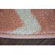 Kulatý koberec SKETCH - F343 růžový /krémový trellis