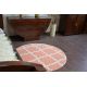Okrúhly koberec SKETCH - F343 ružová / krémová trellis