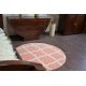 Tapis SKETCH cercle - F343 rose et crème trèfle marocain trellis