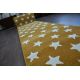 Tapis de couloir SKETCH - FA68 doré et crème - Petites étoiles Étoiles