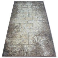 Carpet ARGENT - W2601 Squares Rectangle blue / beige
