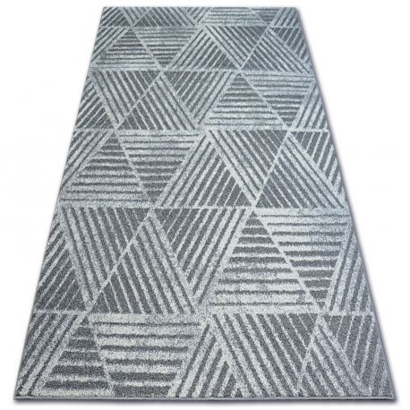 Alfombra KAKE 25812677 Geométrico - Diamantes, Triángulos 3D gris / negro