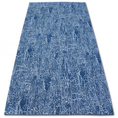 Alfombra BERBER 9000 circulo azul oscuro Franjas Bereber Marroquí Shaggy