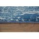 Alfombra BERBER 9000 circulo azul oscuro Franjas Bereber Marroquí Shaggy