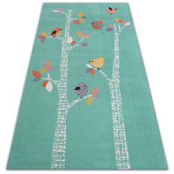 Carpet ECO SISAL Boho MOROC Diamonds 22312 fringe - two levels of fleece yellow / cream, recycled carpet