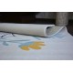 Tappeto ECO SIZAL BOHO MOROC Quadri 22312 frange - due livelli di pile verde / crema, tappeto in cotone riciclato