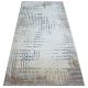Alfombra moderna REBEC franjas 51166B Geométrico - dos niveles de vellón azul oscuro / crema 