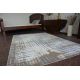 Alfombra moderna REBEC franjas 51166B Geométrico - dos niveles de vellón azul oscuro / crema 