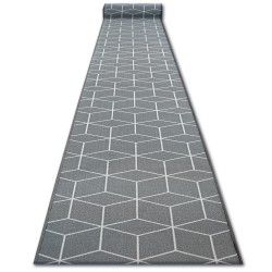 Koberec SISAL SION MŘÍŽ linky 22144 ploché tkaní černý / ecru 
