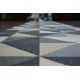 Alfombra de pasillo con refuerzo de goma SKY Triángulos gris 