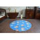 TAPIS cercle FROZEN bleu LA REINE DES NEIGES ELSA