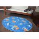 TAPIS cercle FROZEN bleu LA REINE DES NEIGES ELSA