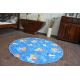 TAPIS cercle FROZEN bleu LA REINE DES NEIGES ELSA