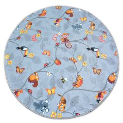 TAPIS cercle JOYEUX TREE gris HIBOUX PETITS HIBOUX ZWIERZĄTKA