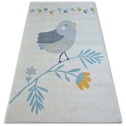 Alfombra ECO sisal BOHO MOROC Diamantes 22312 franjas - dos niveles de vellón verde / crema, alfombra reciclada