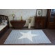 Modern runner COZY 8872 Wall, geometric, triangles - structural two levels of fleece grey / blue