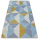 Modern runner COZY 8871 Marble - structural two levels of fleece grey