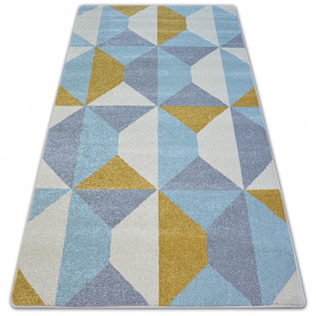 Alfombra de pasillo moderna COZY 8871 Marble, Mármol - Structural dos niveles de vellón gris