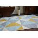 Modern runner COZY 8871 Marble - structural two levels of fleece grey