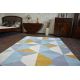 Modern runner COZY 8871 Marble - structural two levels of fleece grey