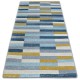 Alfombra moderna COZY 8872 Wall, geométrico, triangulos - Structural dos niveles de vellón gris / azul