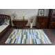 Alfombra moderna COZY 8872 Wall, geométrico, triangulos - Structural dos niveles de vellón gris / azul