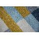 Alfombra moderna COZY 8872 Wall, geométrico, triangulos - Structural dos niveles de vellón gris / azul