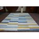 Alfombra moderna COZY 8872 Wall, geométrico, triangulos - Structural dos niveles de vellón gris / azul