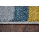 Alfombra moderna COZY 8872 Wall, geométrico, triangulos - Structural dos niveles de vellón gris / azul