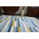 Alfombra moderna COZY 8872 Wall, geométrico, triangulos - Structural dos niveles de vellón gris / azul