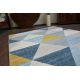 Tapete moderno COZY 8872 Wall, geométrico, triângulos - Structural dois níveis de lã azul