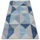 Alfombra de pasillo COZY 8654 Raft, Líneas - Structural dos niveles de vellón gris